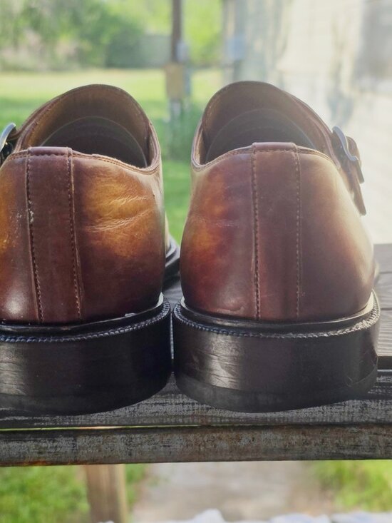 Magnanni 7-M Tan Double Monkstrap Wingtip Leather Mens Dress Shoes main image 5